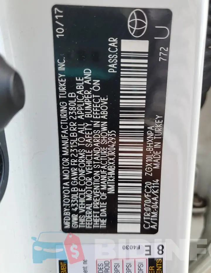 NMTKHMBXXJR042935 Photo# 12