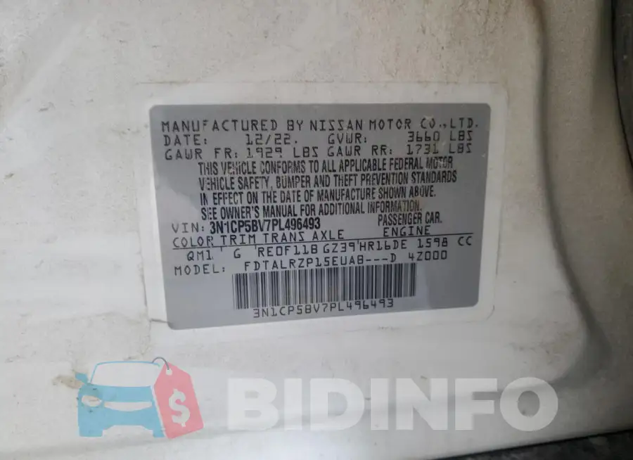 3N1CP5BV7PL496493 Photo# 13