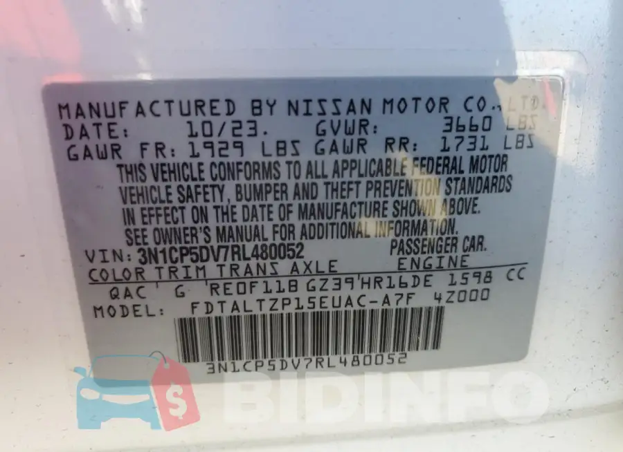 3N1CP5DV7RL480052 Photo# 12