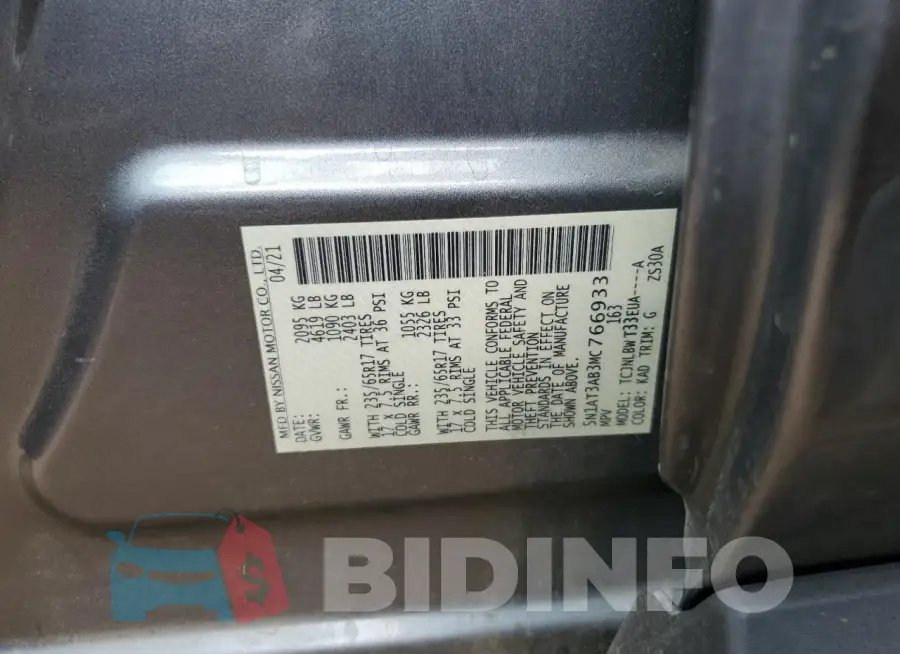 5N1AT3AB3MC766933 Photo# 12