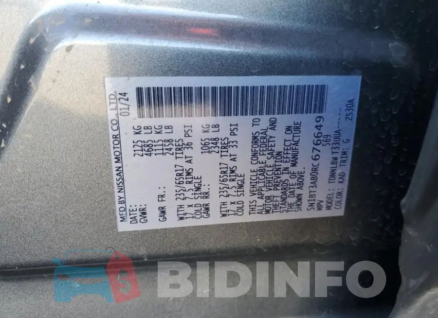 5N1BT3AB0RC676649 Photo# 12