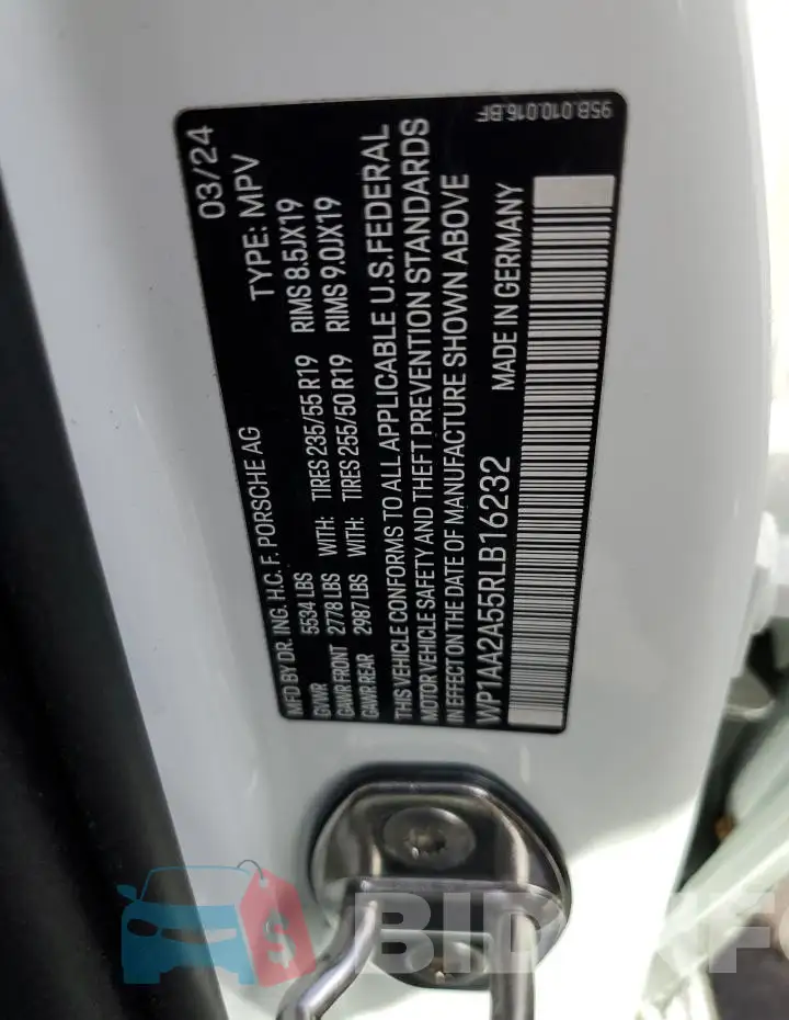 WP1AA2A55RLB16232 Photo# 13