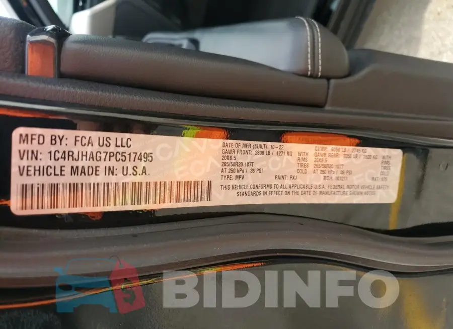 1C4RJHAG7PC517495 Photo# 13