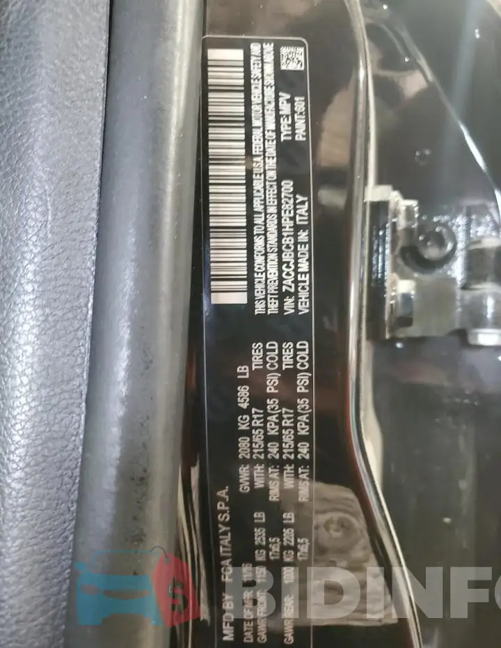 ZACCJBCB1HPE82700 Photo# 12