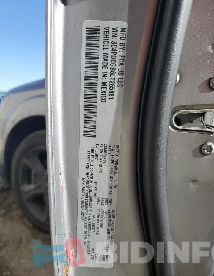 3C4PDCGB6LT265881 Photo# 13
