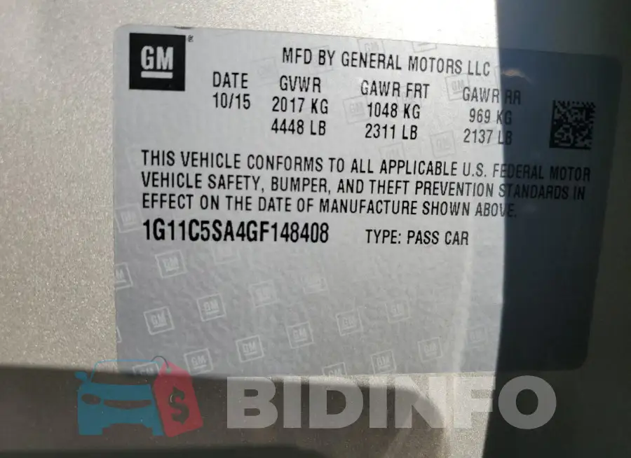 1G11C5SA4GF148408 Photo# 12