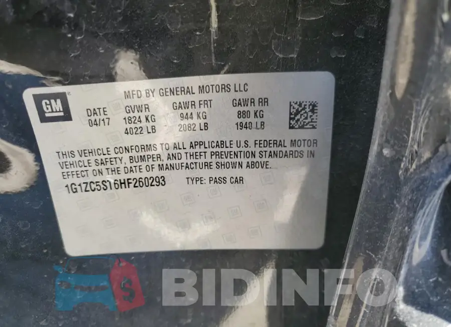 1G1ZC5ST6HF260293 Photo# 12