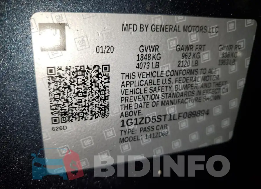 1G1ZD5ST1LF089894 Photo# 12