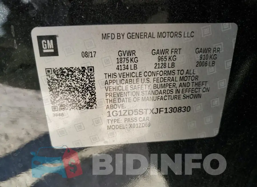 1G1ZD5STXJF130830 Photo# 12