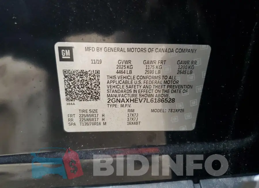 2GNAXHEV7L6186528 Photo# 13