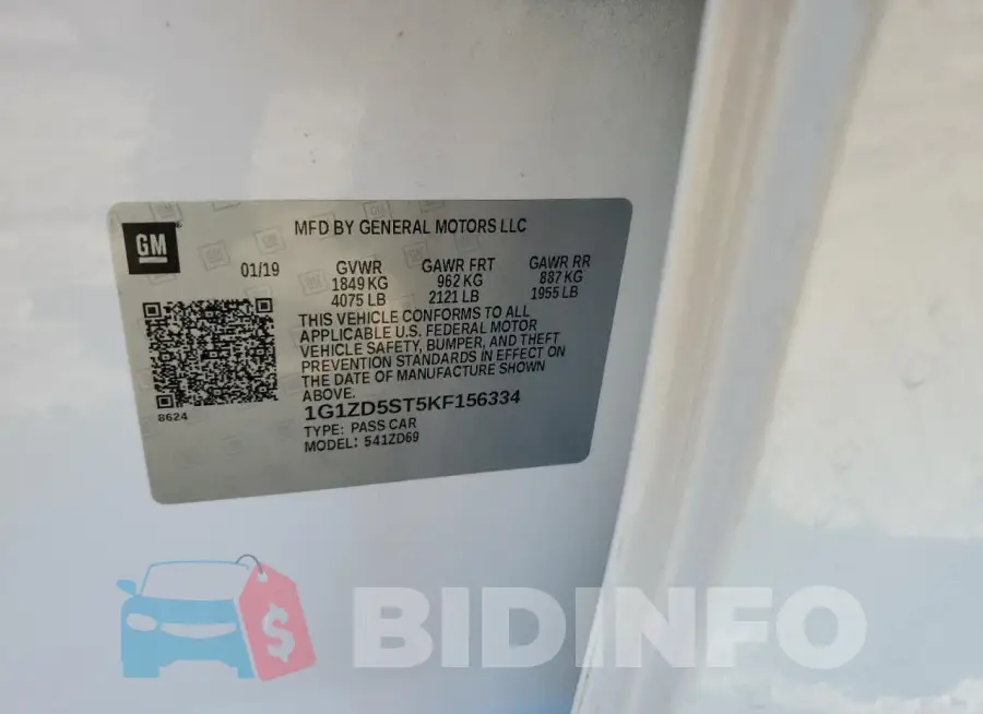 1G1ZD5ST5KF156334 Photo# 12