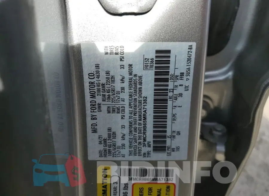 3FMCR9B65MRA71382 Photo# 13