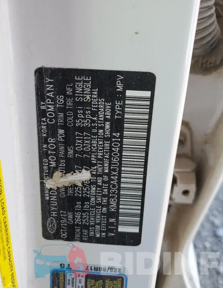 KM8J3CA4XJU604014 Photo# 13