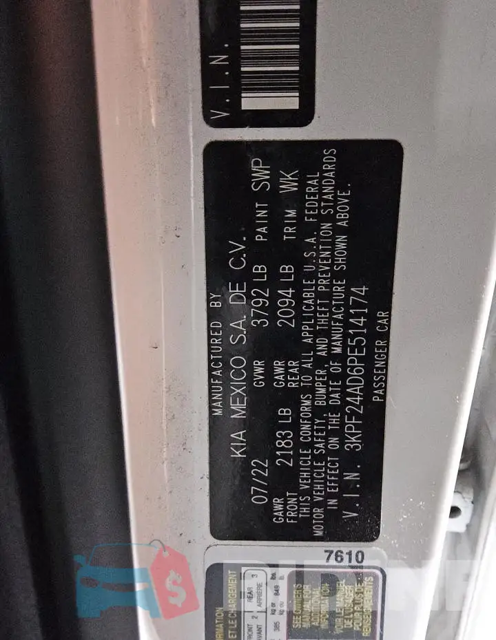 3KPF24AD6PE514174 Photo# 12