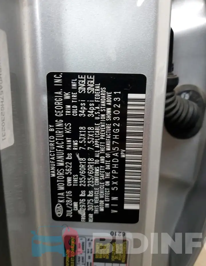 5XYPHDA57HG230231 Photo# 13