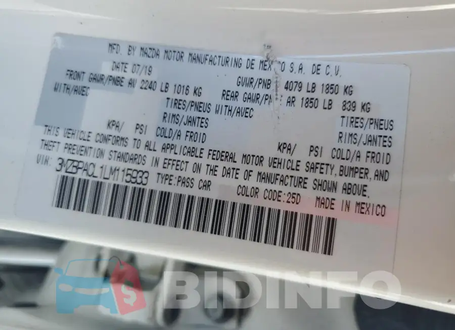 3MZBPACL1LM115933 Photo# 12
