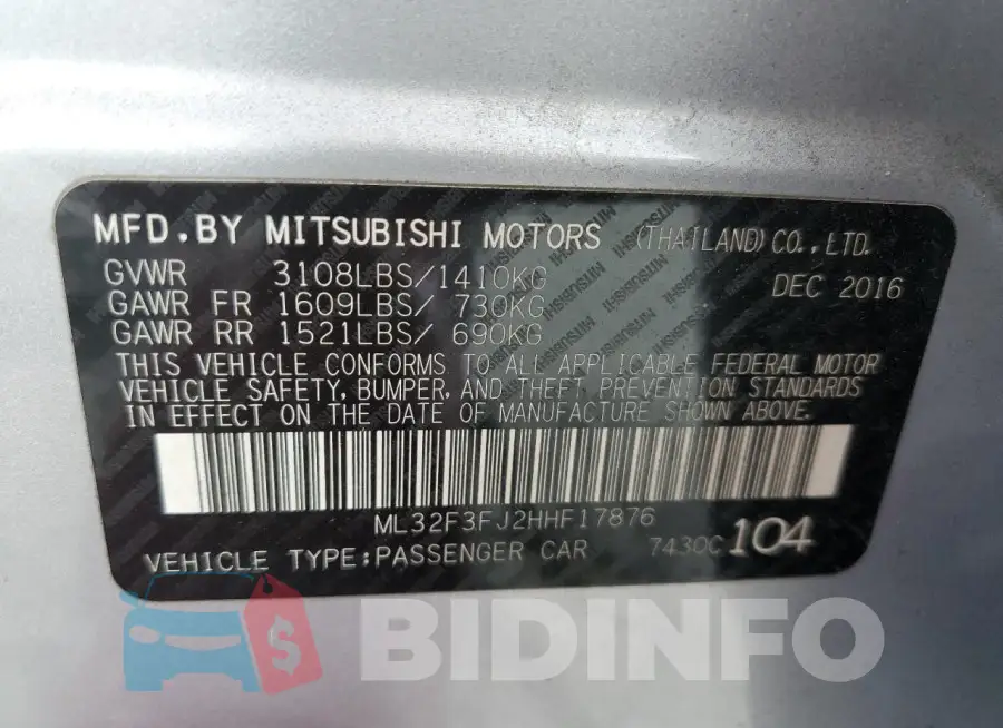 ML32F3FJ2HHF17876 Photo# 12
