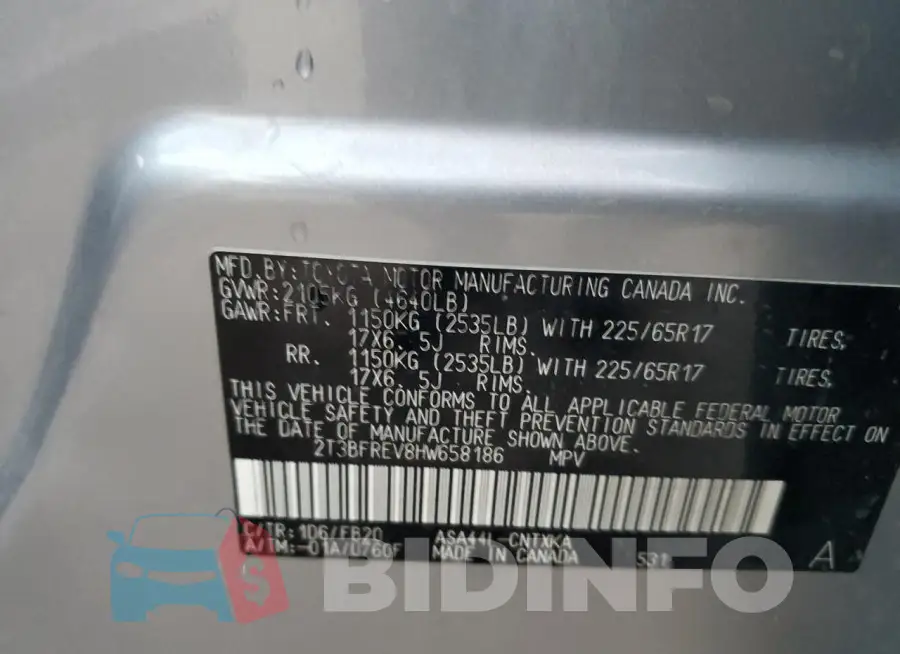 2T3BFREV8HW658186 Photo# 13