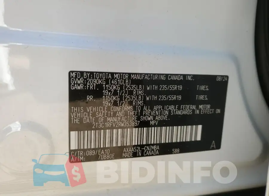 2T3C1RFV2RW353897 Photo# 14