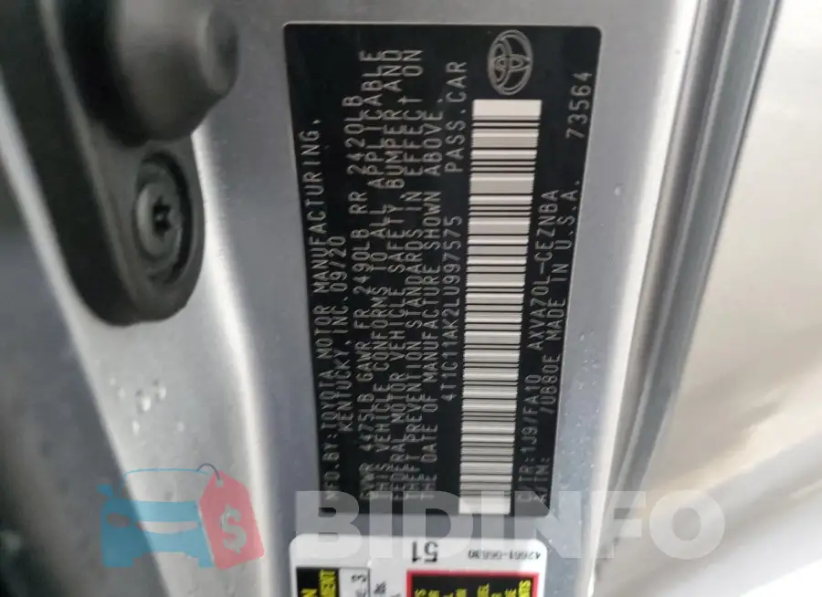 4T1C11AK2LU997575 Photo# 13
