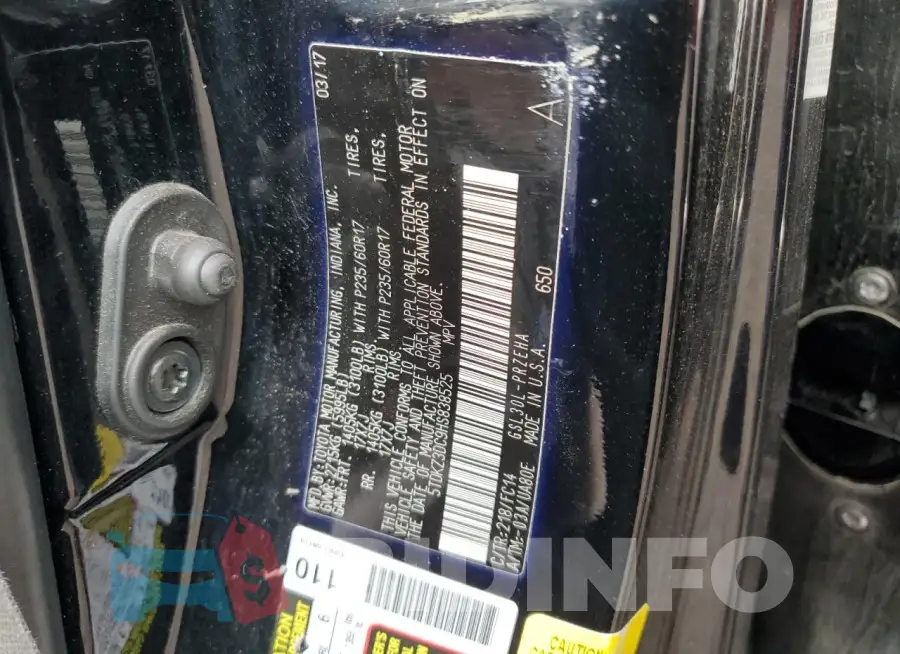 5TDKZ3DC9HS838525 Photo# 12