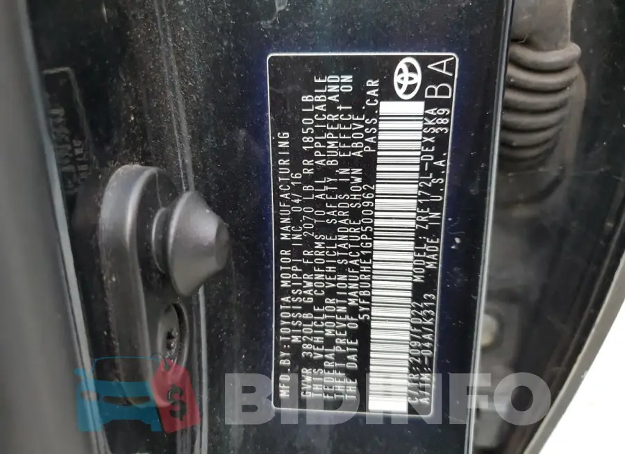 5YFBURHE1GP500962 Photo# 13