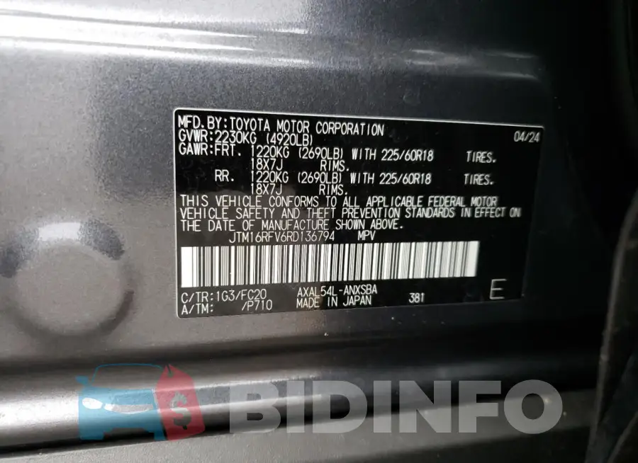 JTM16RFV6RD136794 Photo# 13
