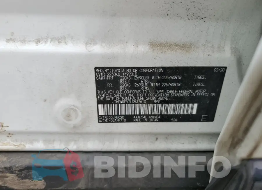JTMEWRFV2LD537610 Photo# 13