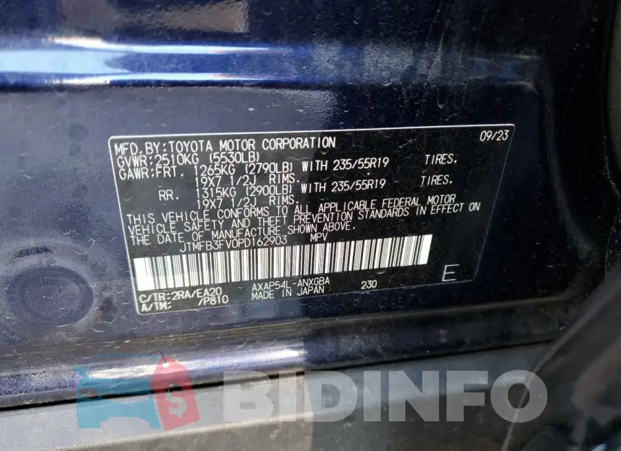 JTMFB3FV0PD162903 Photo# 13