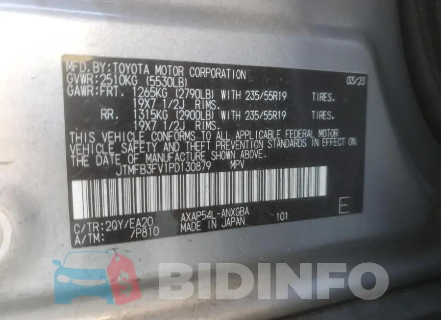 JTMFB3FV1PD130879 Photo# 13