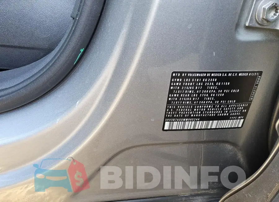 3VV3B7AXXMM065244 Photo# 13
