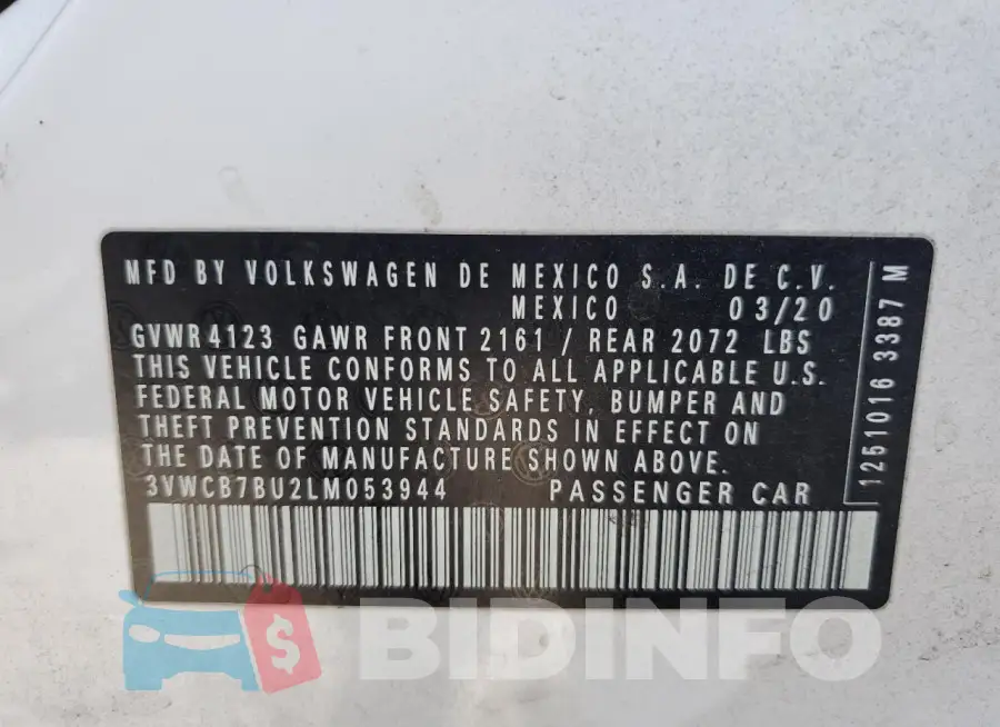 3VWCB7BU2LM053944 Photo# 13