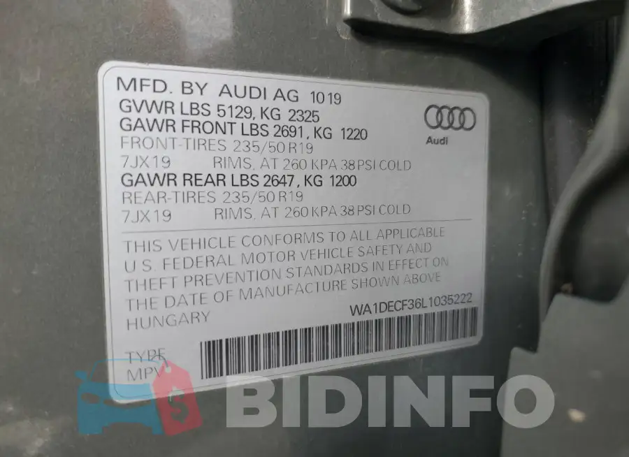 WA1DECF36L1035222 Photo# 14