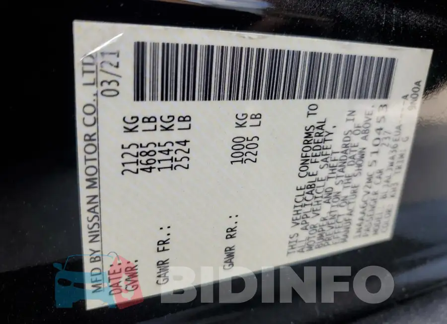 1N4AA6CV2MC510453 Photo# 13