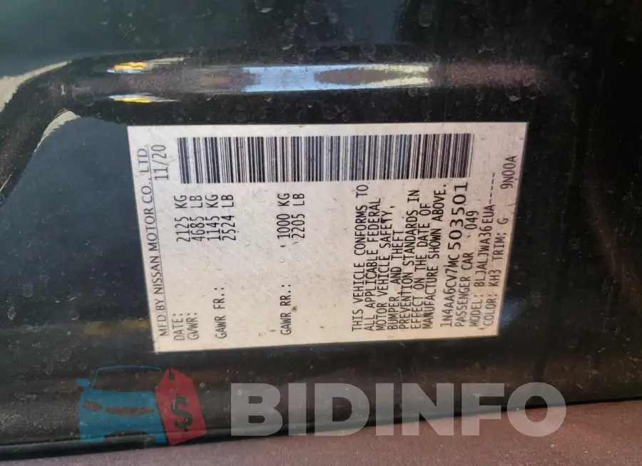 1N4AA6CV7MC503501 Photo# 12