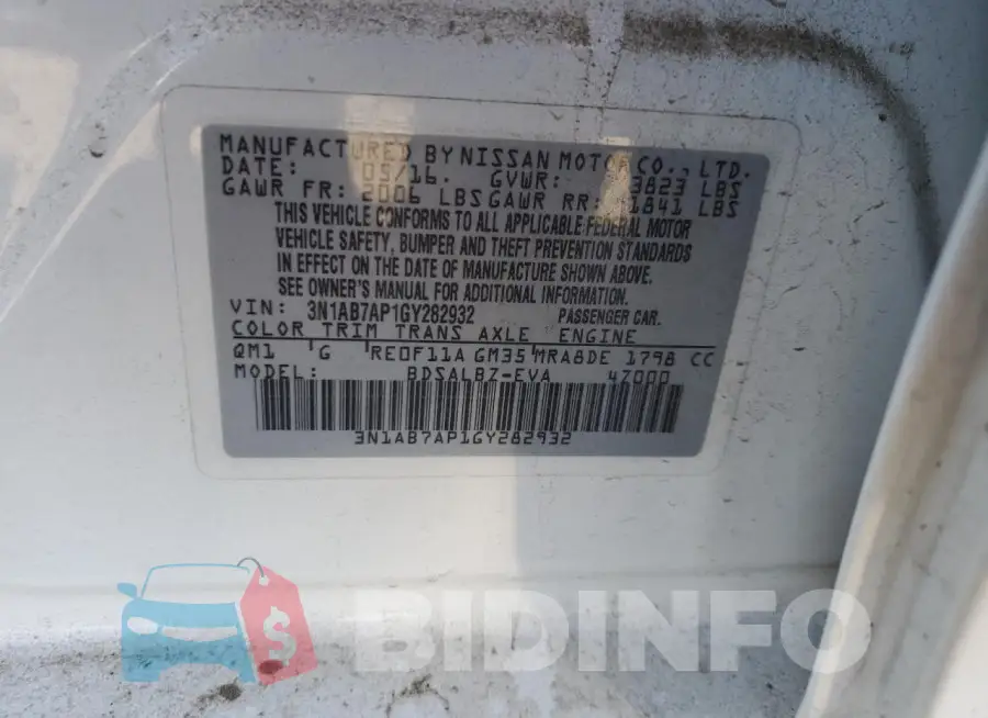 3N1AB7AP1GY282932 Photo# 12