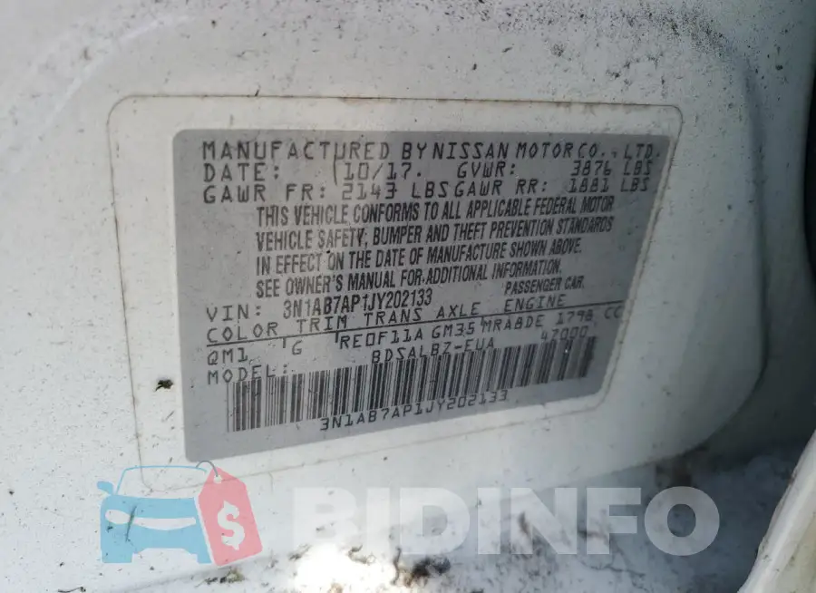 3N1AB7AP1JY202133 Photo# 12