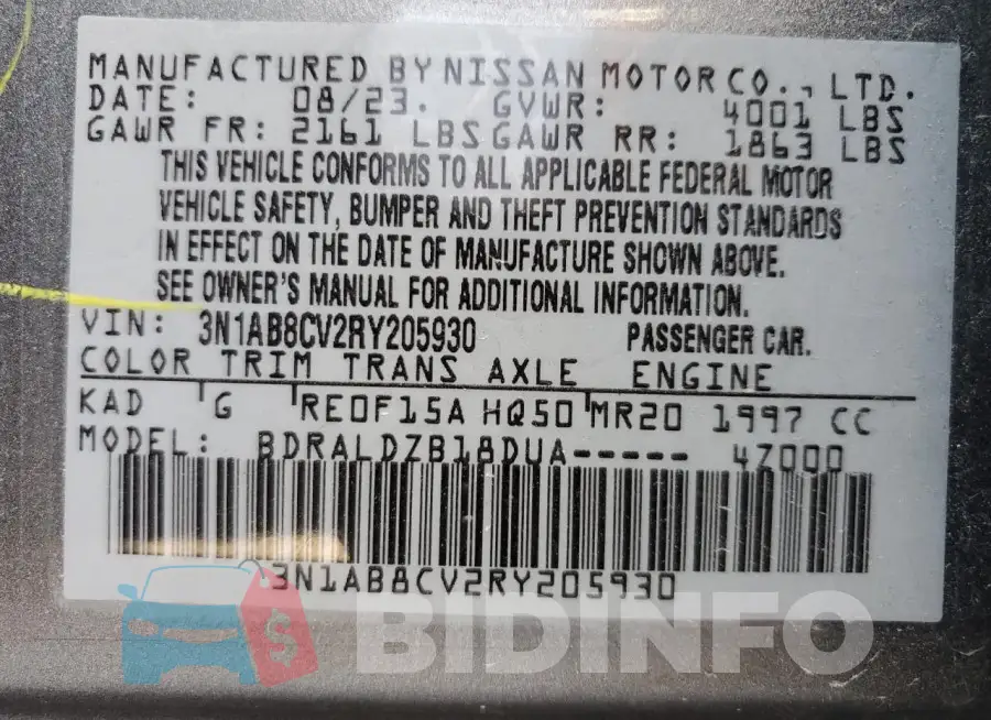 3N1AB8CV2RY205930 Photo# 12