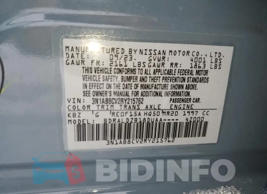 3N1AB8CV2RY215762 Photo# 12