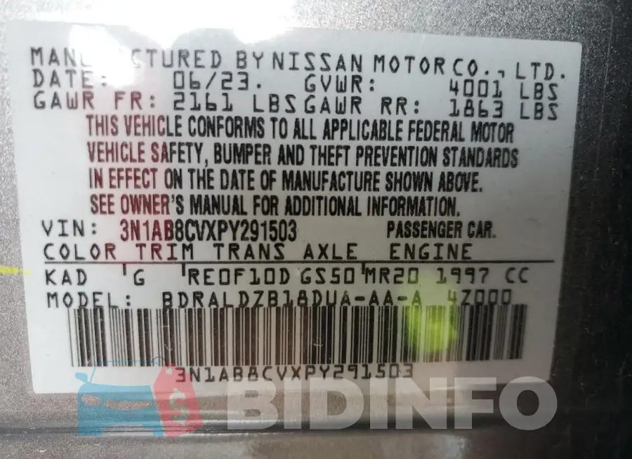 3N1AB8CVXPY291503 Photo# 12