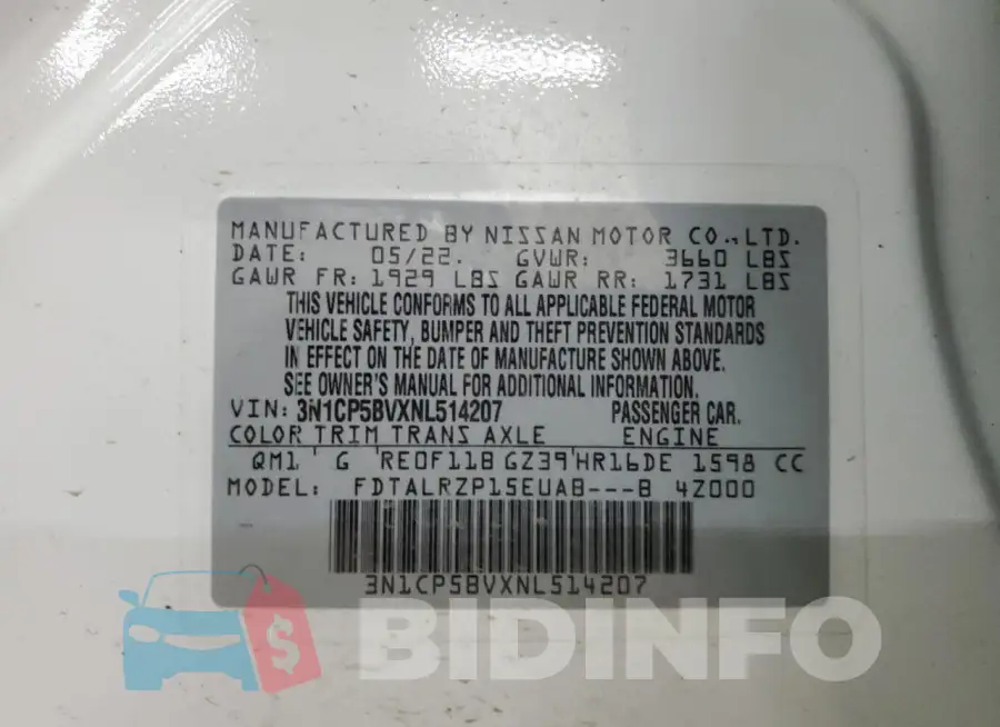 3N1CP5BVXNL514207 Photo# 12