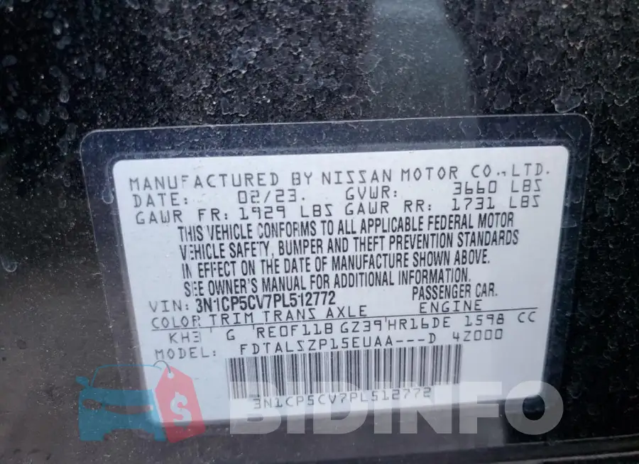 3N1CP5CV7PL512772 Photo# 14