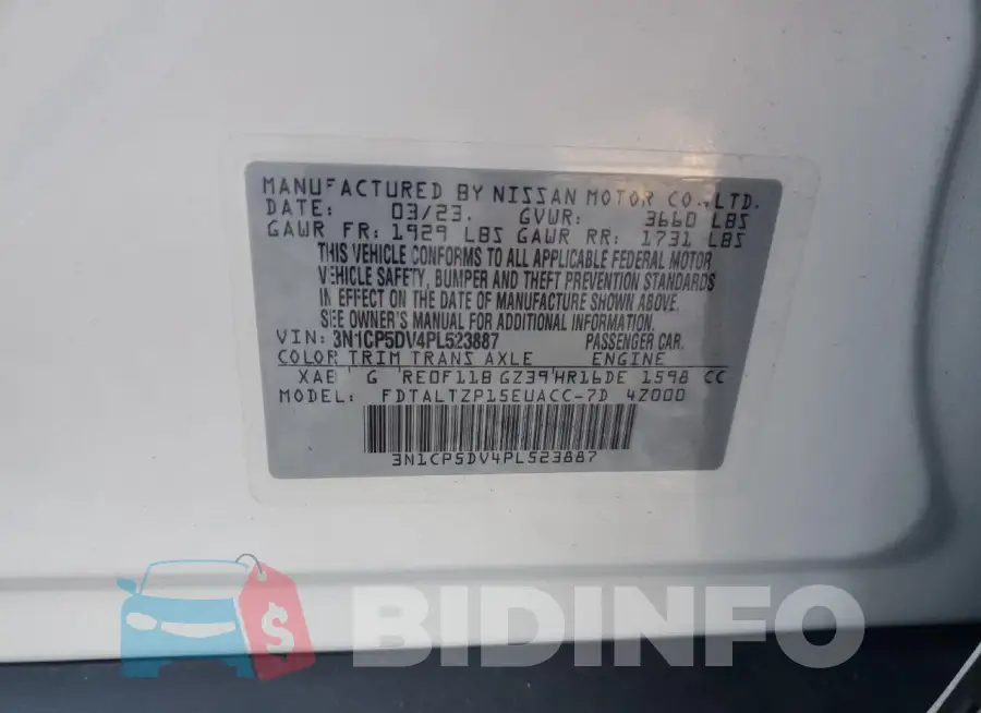 3N1CP5DV4PL523887 Photo# 12