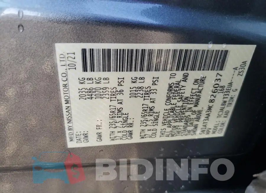 5N1AT3AA3MC826037 Photo# 13
