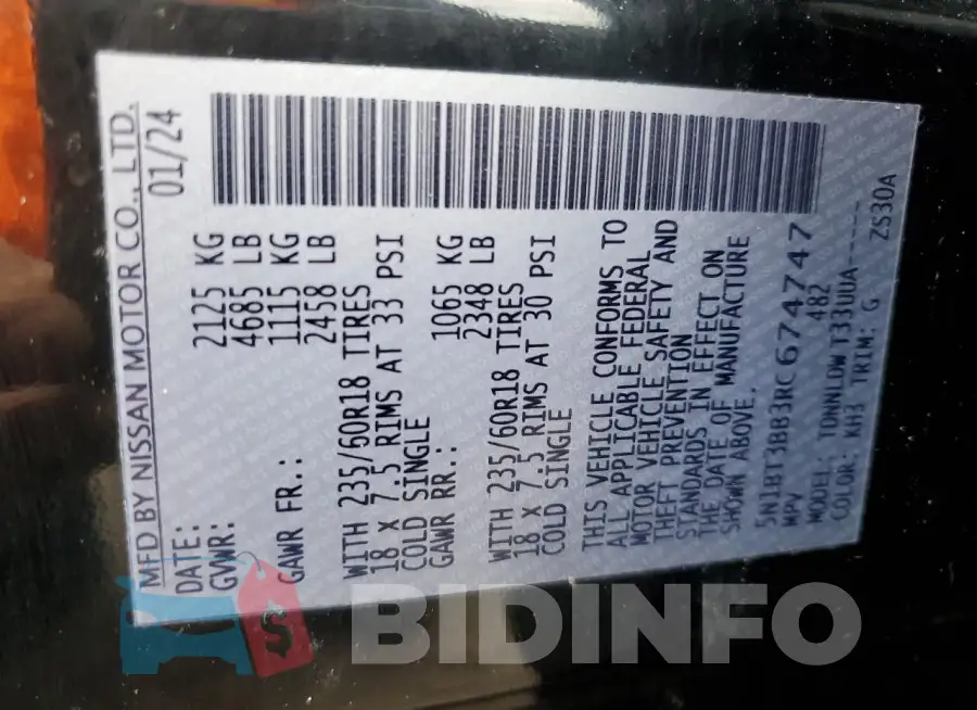 5N1BT3BB3RC674747 Photo# 13