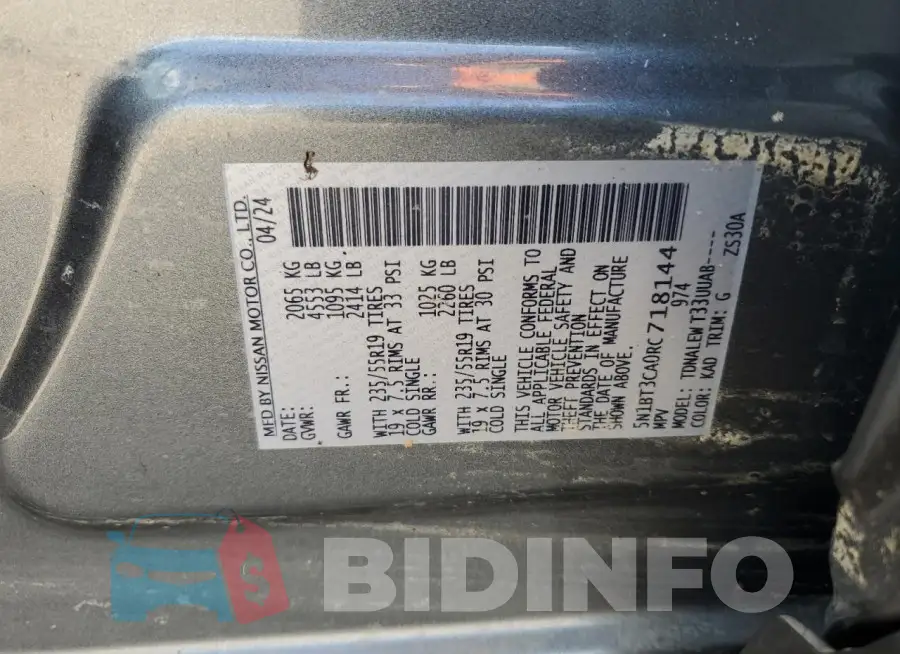 5N1BT3CA0RC718144 Photo# 14