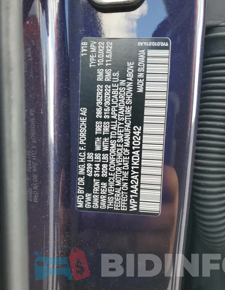 WP1AA2AY1KDA10242 Photo# 13