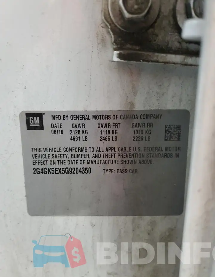 2G4GK5EX5G9204350 Photo# 12
