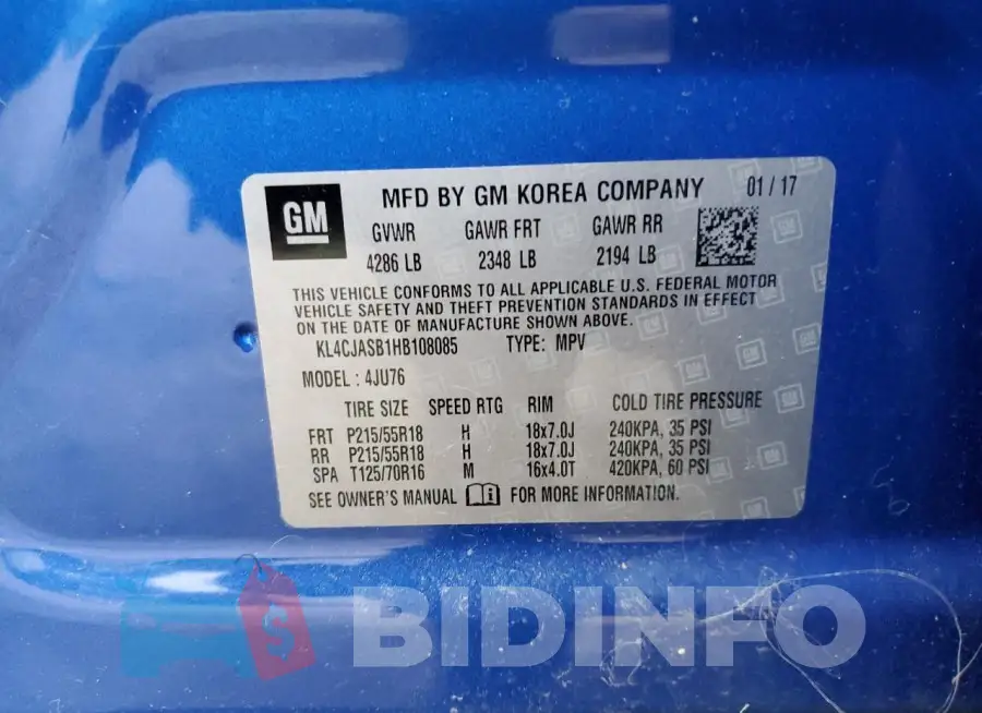 KL4CJASB1HB108085 Photo# 12