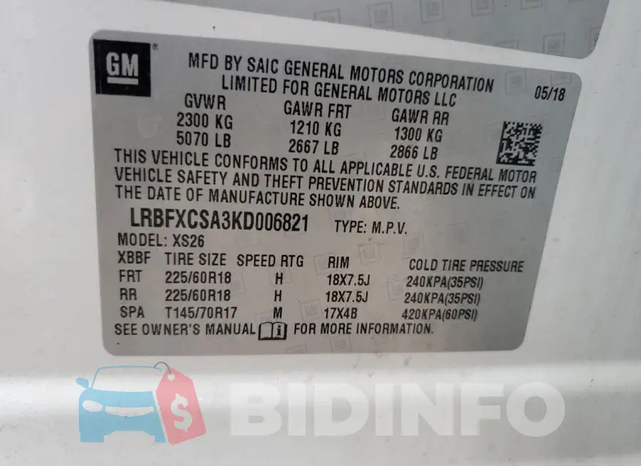 LRBFXCSA3KD006821 Photo# 13